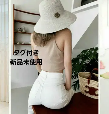 D 모티브 블레이드 햇 다리치 밀짚모자
