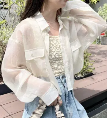 kastane 오간자 크레이프 셔츠