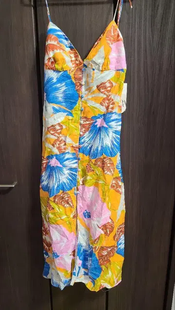 Zara 꽃무늬 슬리브리스 롱 원피스 XS
