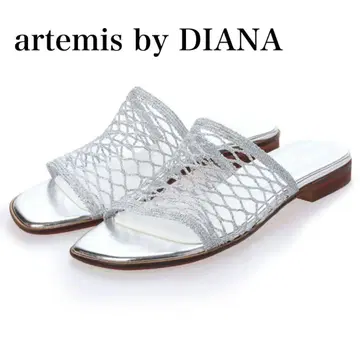 DAIANA 플랫 슬리퍼 샌들 실버