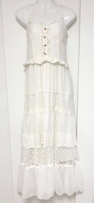 LIZLISA 레이스 롱 원피스 맥시 갸루 y2k 당시 상품