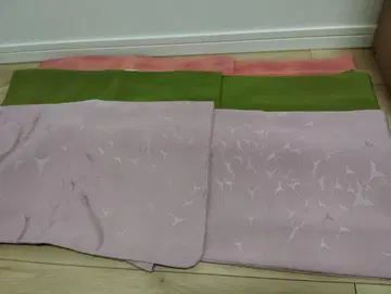 이로무지 기모노 핑크 그린 빨간색