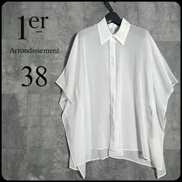 1er Arrondissement 코튼 시어 셔츠/판초풍 블라우스
