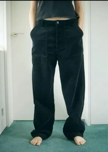 SHISHIKUI CORDUROY BAKER BLACK 34
