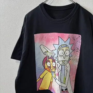 Rick AND Morty 반팔 프린트 티셔츠 M 사이즈 코튼 페