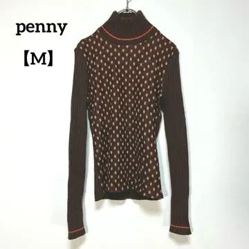 penny [ M ] 모자이크 패턴 니트 하이넥 니트