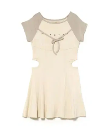 andmary Mary logo flare mini dress