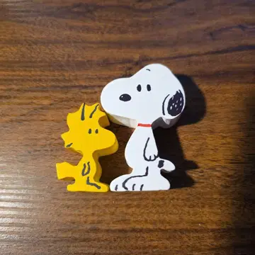 PEANUTS 스누피 우드스탁 그림책의 나무 블록 피규어