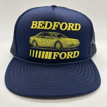 90년대 빈티지 BEDFORD 포드 프린트 로고 트래커 캡
