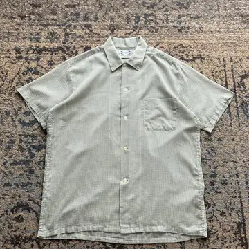 60년대 필그림 3점 고정 버튼 다운 깅엄 체크 검 50년대