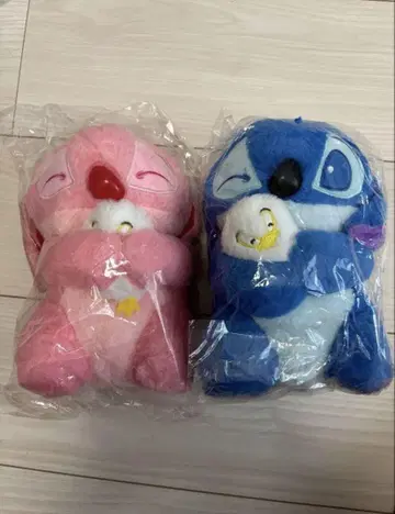 스티치 봉제 인형 2개 세트 높이 약 20cm