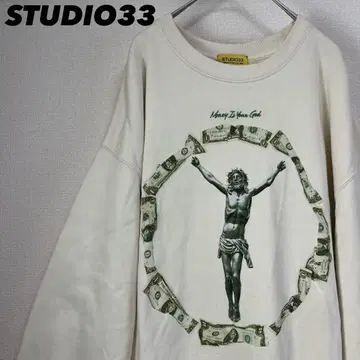 [희귀, 구하기 어려움] STUDIO33 그리스도 프린트 맨투맨