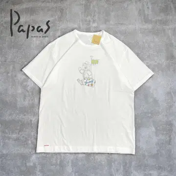 새상품 레어 PAPAS 파파스 반팔 티셔츠 인기 베어 일본제