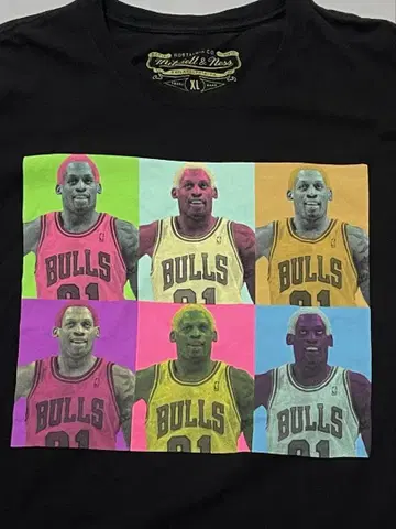 미첼 앤 네스 NBA 시카고 불스 데니스 로드맨 T셔츠 XL