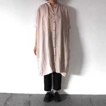 미사용 Honnete 아이리쉬 린넨 원피스