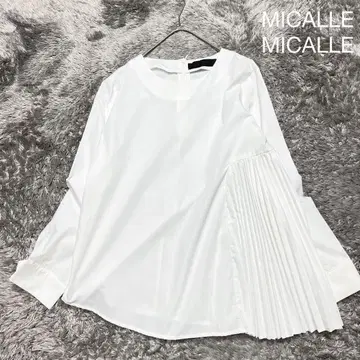 미카레미카레 사이드 플리츠 비대칭 블라우스 M 상당 새상품급