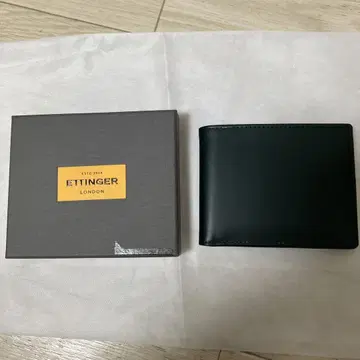 ETTINGER 접이식 지갑 그린 블랙 크로커