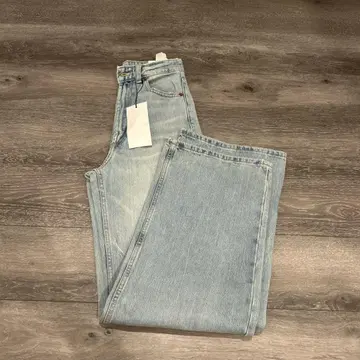 ZARA 엑스트라 와이드 레그 데님 블루