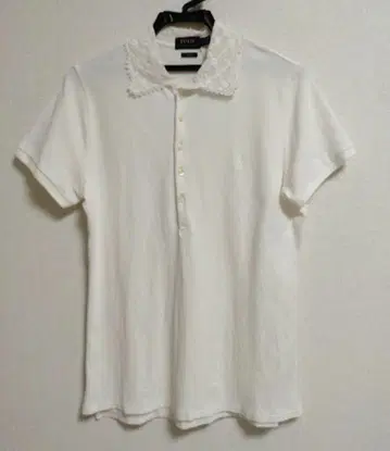 POLO RALPH LAUREN 화이트 슬림핏 피케 셔츠 M