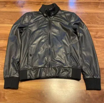 블랙 가죽 자켓 ZARA MAN M