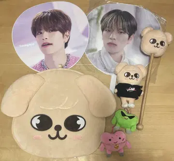 승민 퍼핌 부채 커버 굿즈 세트 봉제 인형 어깨 두드림봉