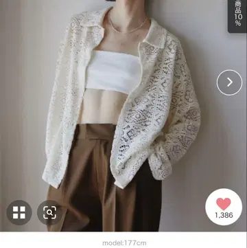 Aunt Marie's 레이스 오버 셔츠