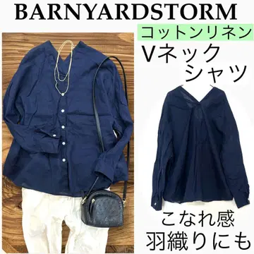 BARNYARDSTORM 밴야드 스톰 [코튼 린넨] V넥 셔츠 얇은 소재