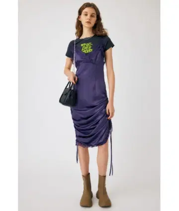 moussy LACE SATIN SLIP 드레스