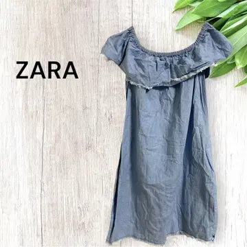 자라 ZARA 라이트 블루 오프숄더 원피스 심플