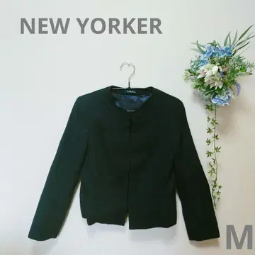 USED NEWYORKER 네이비 노카라 자켓 봄 a0171