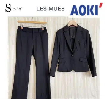 AOKI x LES MUES 블랙 스트레치 수트 셋업 S 사이즈