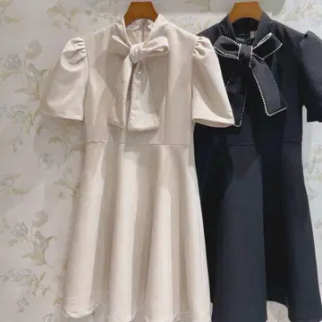 AnMILLE 안미르 펄 리본 미니 원피스