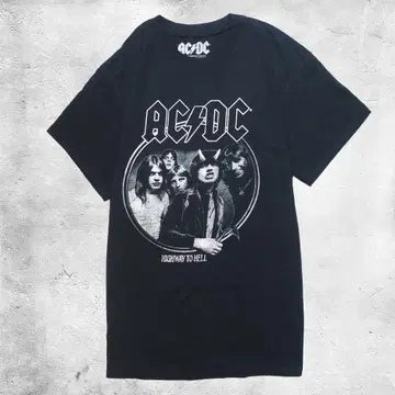 ACDC 티셔츠 지옥의 하이웨이 밴드 티셔츠 블랙 M 사이즈