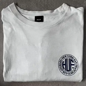 HUF 하프 티셔츠 화이트 XL