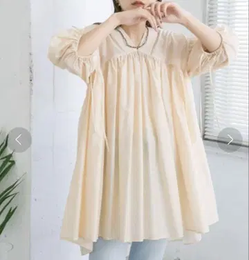 kbf 23ss 볼륨 개더 미니 원피스