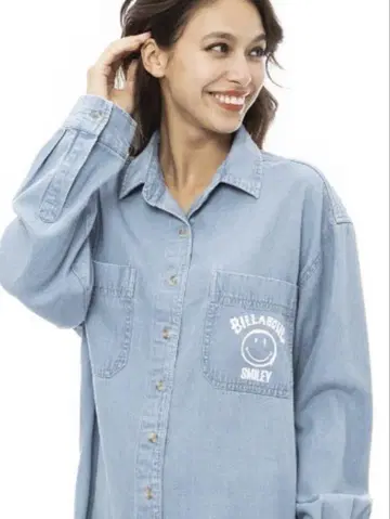 BILLABONG 여성용 [ SMILEY ] 긴팔 셔츠 빌라봉 긴팔 셔츠