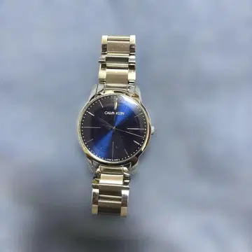 CALVIN KLEIN 블루 다이얼 시계 손목시계