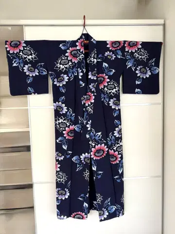 유카타 네이비 꽃
