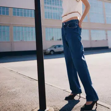 [ H&M ] 테이퍼드 데님 38 사이즈