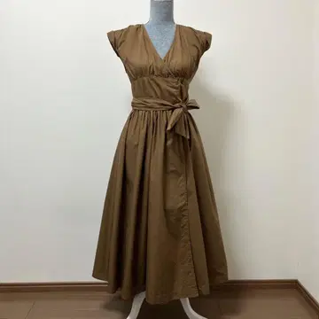 벌스데이 바쉬 코튼 면 코튼100% 원피스 브라운 여름