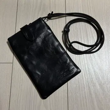 조날 ZONALe 블랙 가죽 스마트폰 숄더백