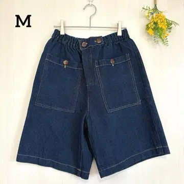 hem me 데님 숏팬츠 하프 팬츠 캐주얼 블루 M