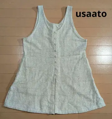 우사토 의류 usaato 롱 베스트 헴프 소재 내추럴 컬러