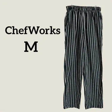 ChefWorks 스트라이프 팬츠 블랙/화이트