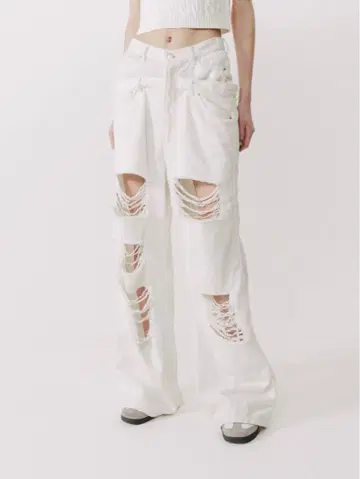 thetoe Lexington double belt denim pants