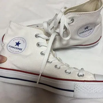 CONVERSE 화이트 하이컷 스니커즈