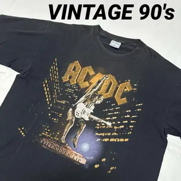 90's ACDC BAND 티셔츠 블랙