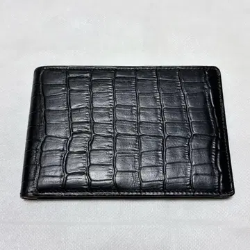 cavendish THINly 크로커 엠보 지갑 카드 케이스 블랙 가죽