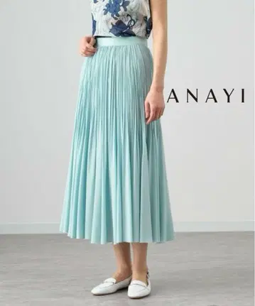 [새상품급] ANAYI 아나이 라이트 론 플리츠 스커트 롱 플레어