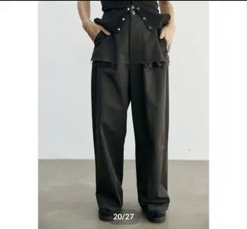 lit 플레어 팬츠 차콜 그레이